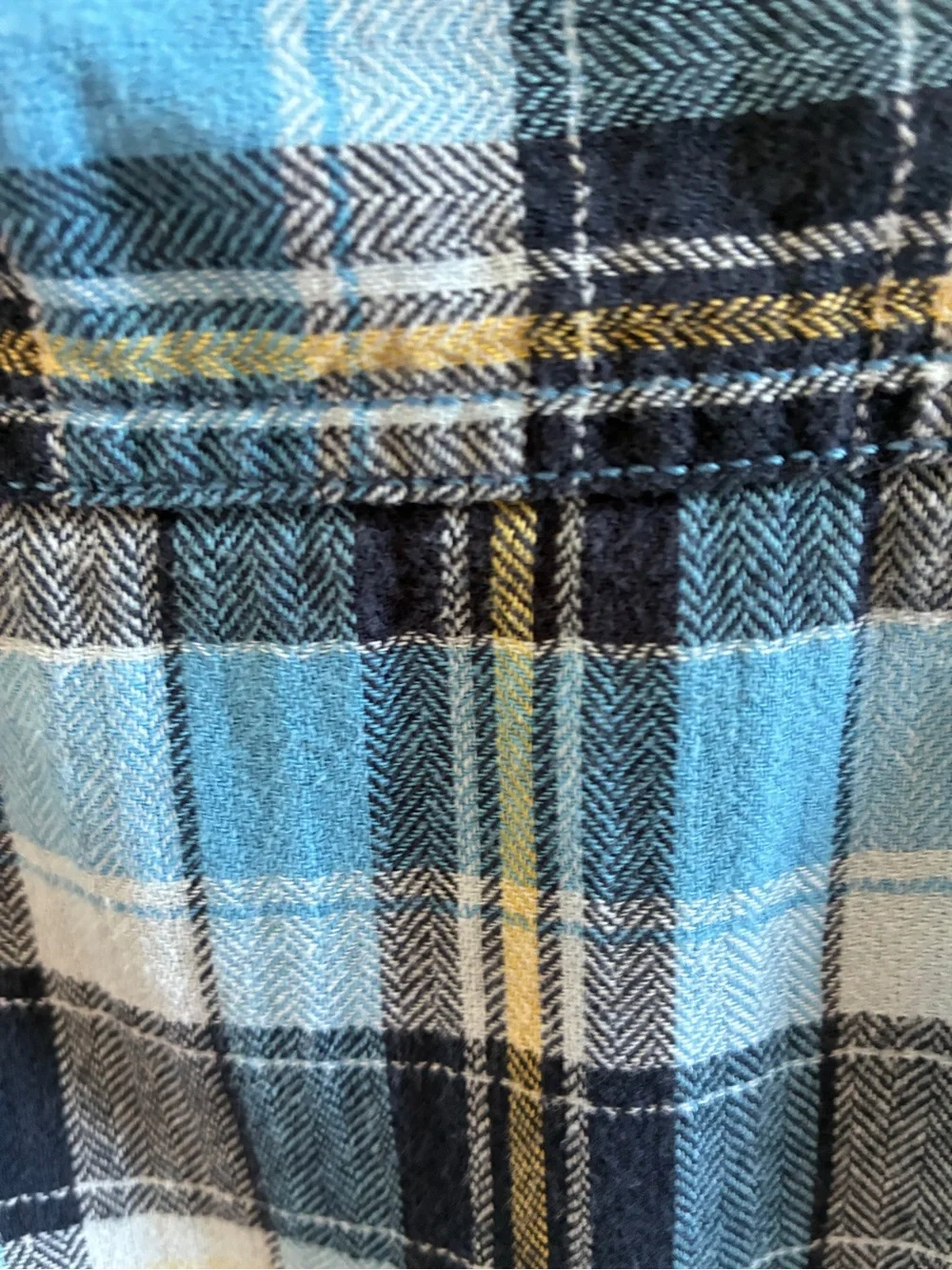 OshKosh B'gosh Light & Navy Blue Plaid Button-Down Shirt